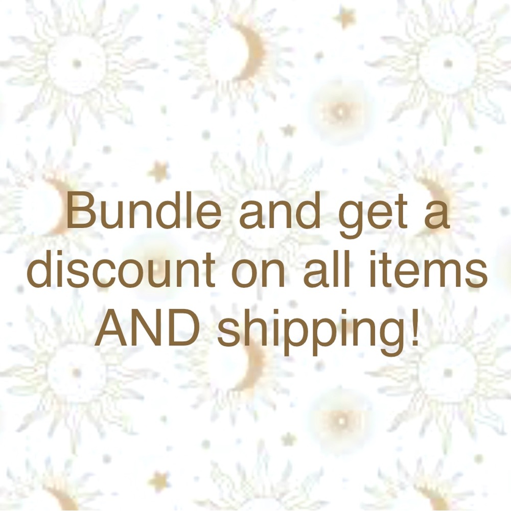 Bundle and get a discount on ALL items and on shipping!